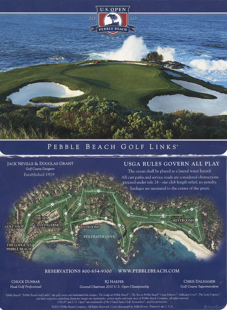 Pebble Beach Golf Links Actual Scorecard Course Database