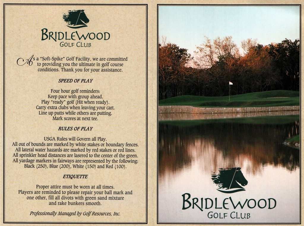 Bridlewood Golf Club Course Profile Course Database
