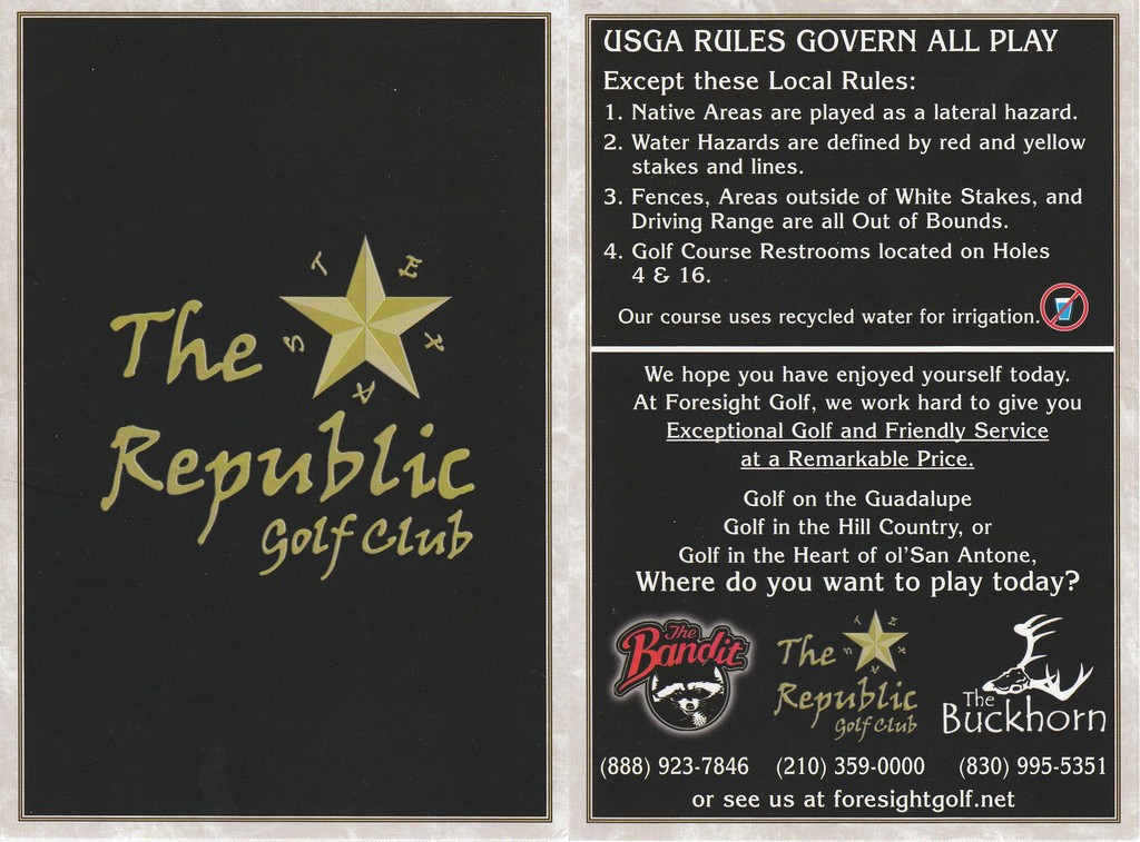 Republic Golf Club, The Course Profile Course Database