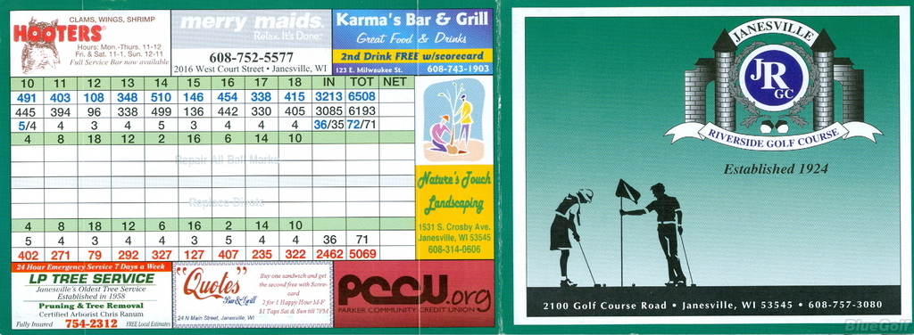 Janesville Riverside Golf Club Course Profile Course Database Janesville Riverside Golf Club Course Profile Course Database