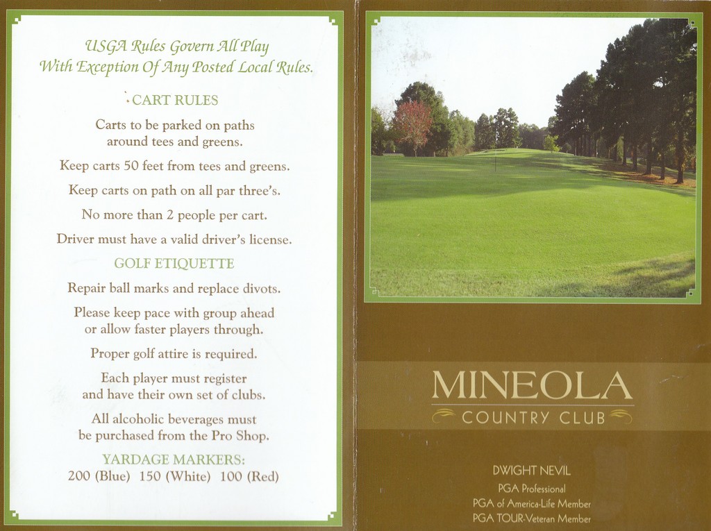 Mineola Country Club Course Profile Course Database