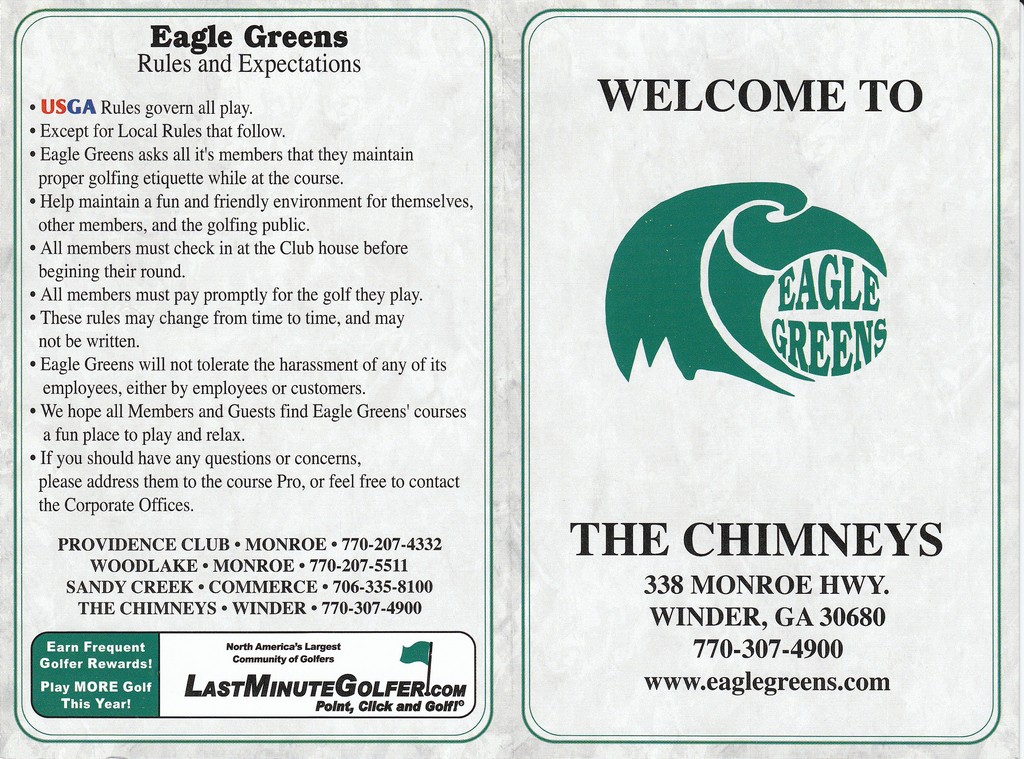 The Chimneys Course Profile Course Database