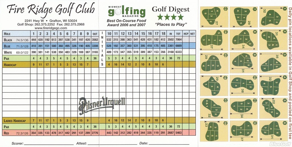 Fire Ridge Golf Club Course Profile Course Database