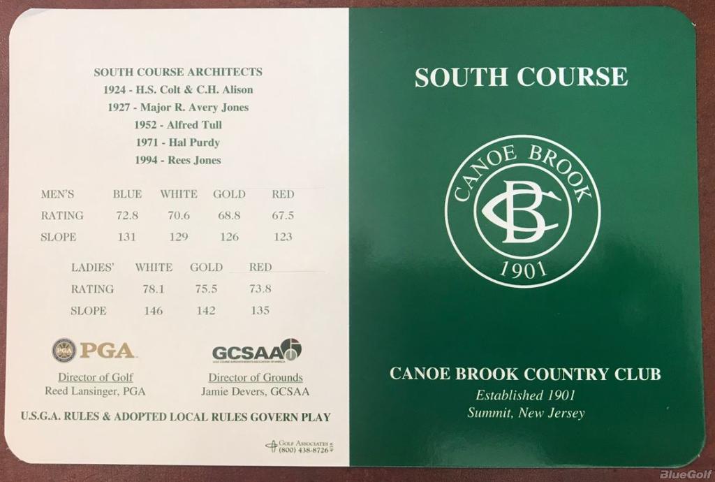 green brook country club scorecard