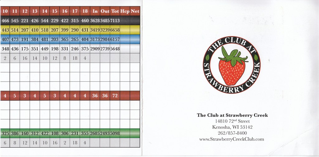 The Club at Strawberry Creek Course Profile Course Database