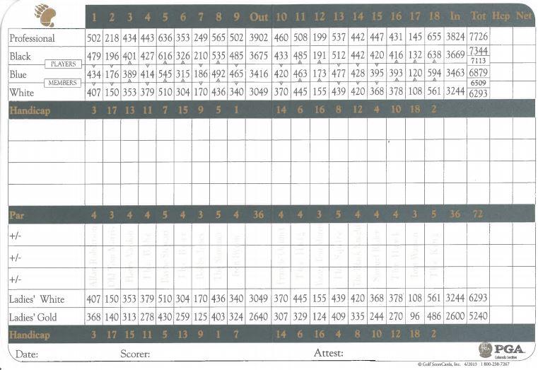 Bear Dance, The Golf Club at Course Profile Course Database