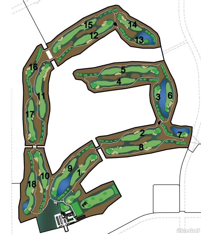 Red Hawk Golf Club - Layout Map | Course Database