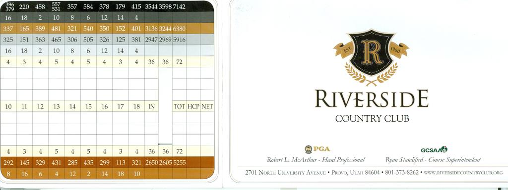 Riverside Country Club - Course Profile | Utah PGA