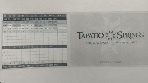 Tapatio Springs Golf Resort Course Profile Course Database