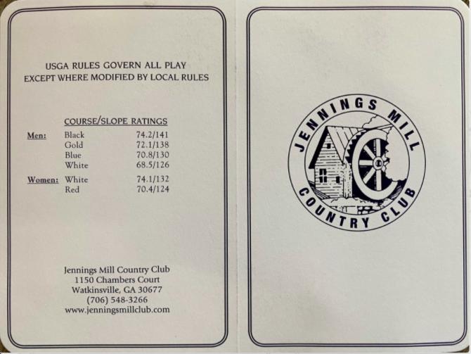 Jennings Mill Country Club Course Profile Course Database