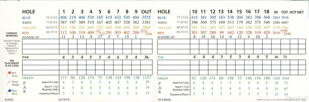 Lafayette Municipal Golf Club Course Profile Course Database