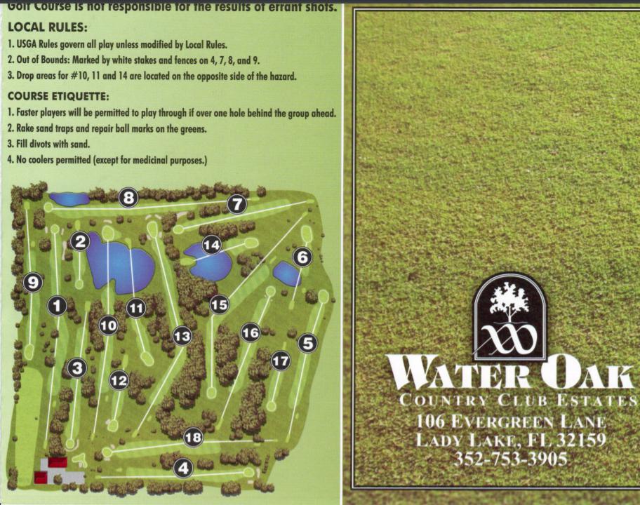Water Oak Country Club Course Profile Course Database