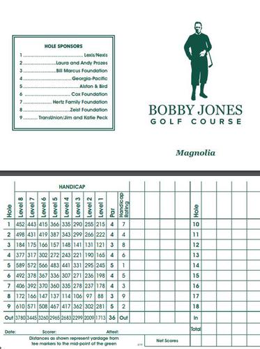 Bobby Jones Golf Course - Course Profile | Course Database
