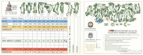 Center Square Golf Club - Course Profile | Course Database