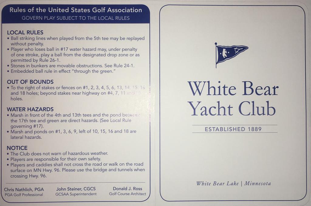 white bear yacht club menu