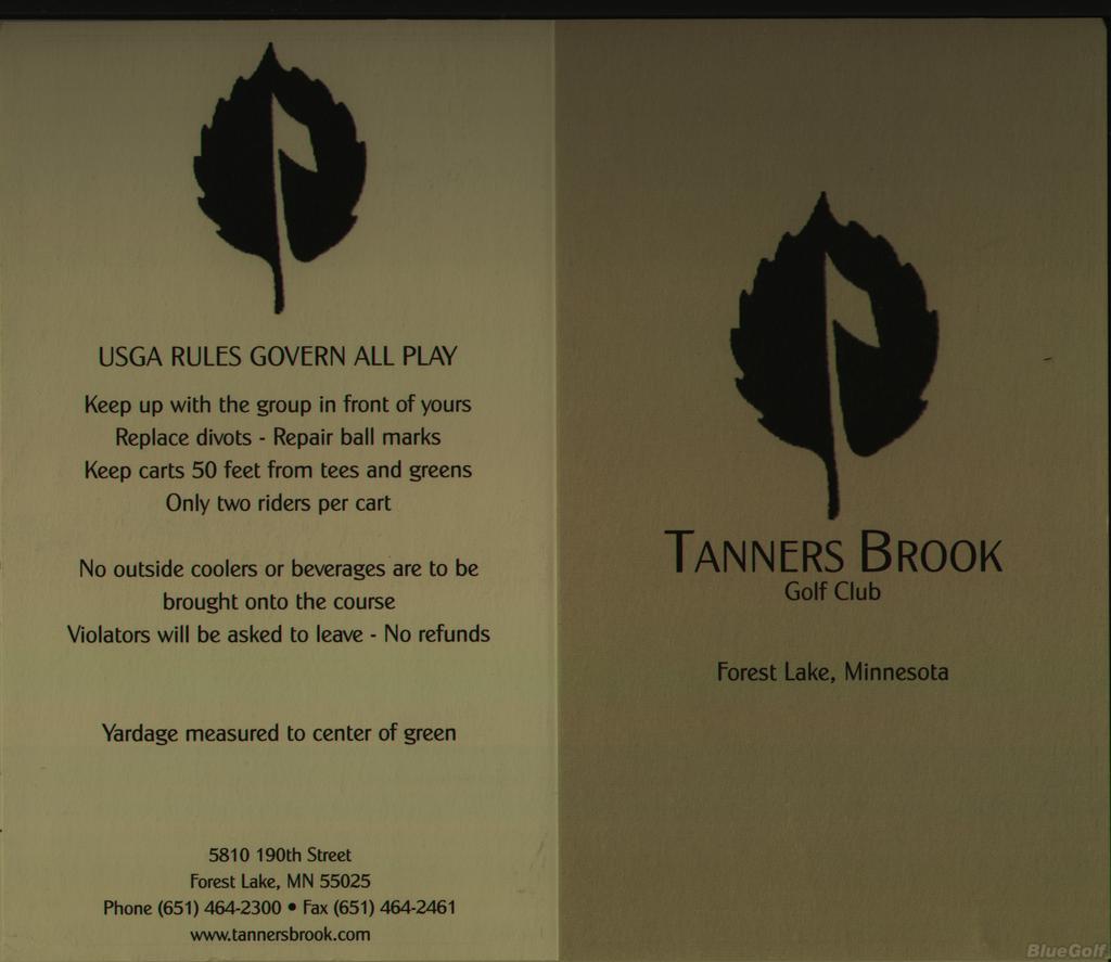 Tanners Brook Golf Club Course Profile Course Database