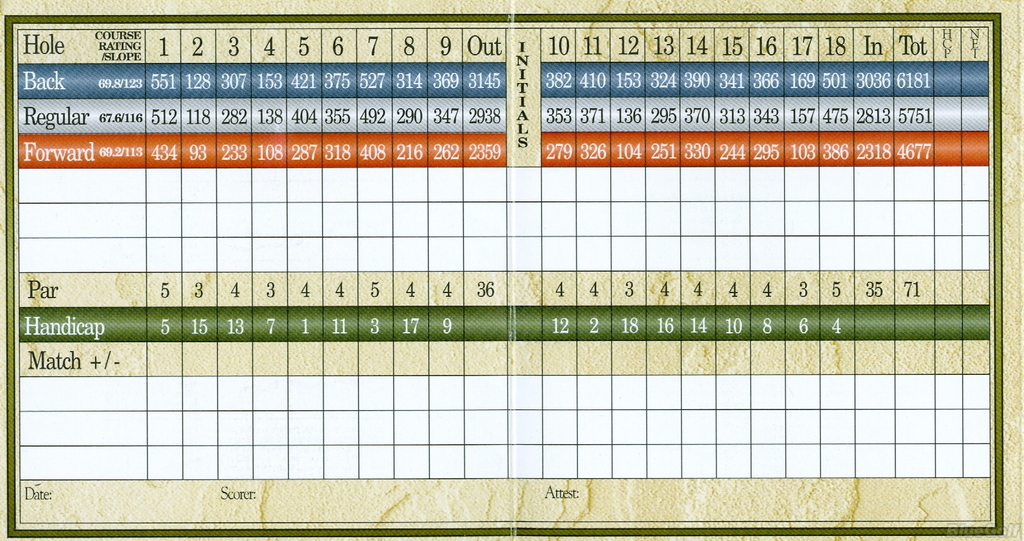 Marlton Golf Club Course Profile Course Database