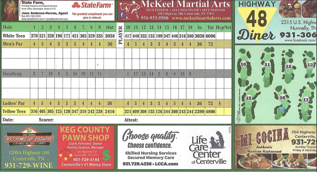 Centerville Municipal Golf Course Course Profile Course Database