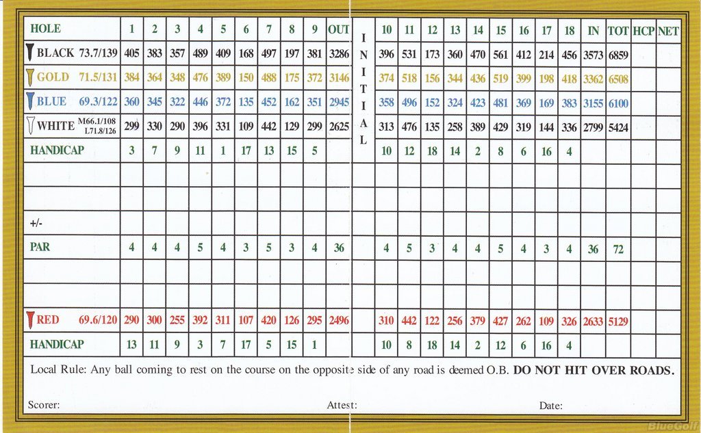 Dunes West Golf Club Course Profile Course Database