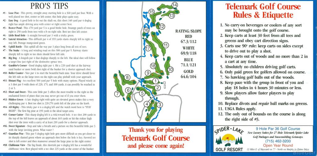 Telemark Golf Course Course Profile Course Database