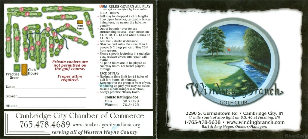 Winding Branch Golf Club Course Profile Course Database 1356