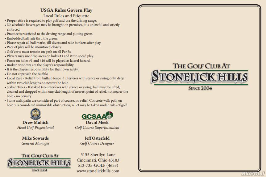 The Golf Club at Stonelick Hills Course Profile Course Database