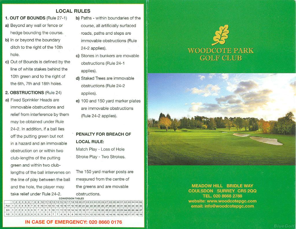 Woodcote Park Golf Club - Course Profile | Course Database