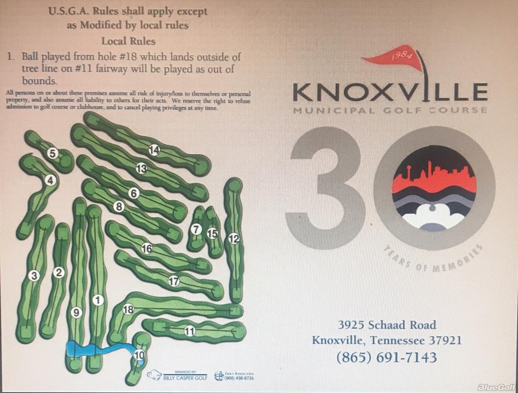 Knoxville Municipal Golf Course Course Profile Course Database