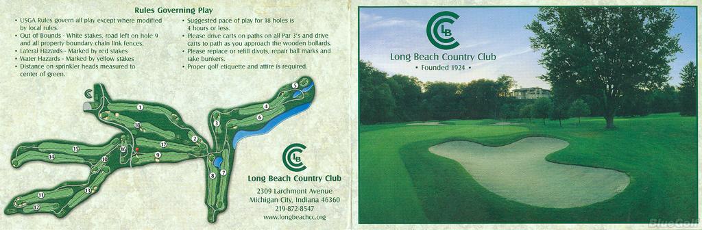 Long Beach Country Club Outline Print