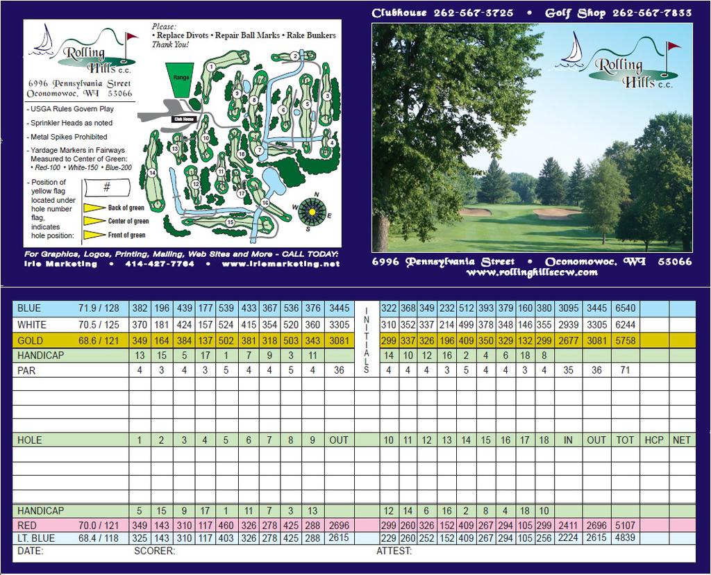 La Belle golf club, Oconomowoc, Wisconsin Golf course information and