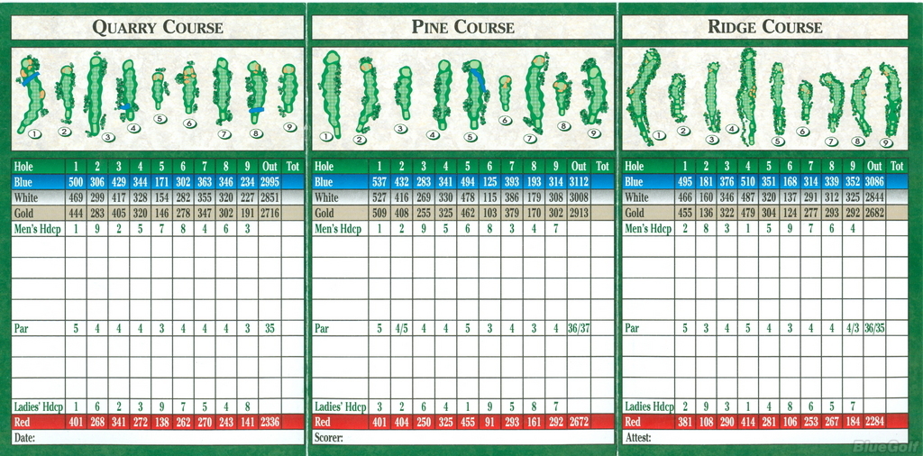 Cascades Golf Course- Pine/Ridge - Course Profile | Course ...