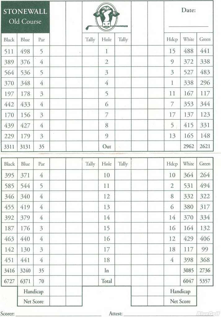 Stonewall Old Course Profile Course Database