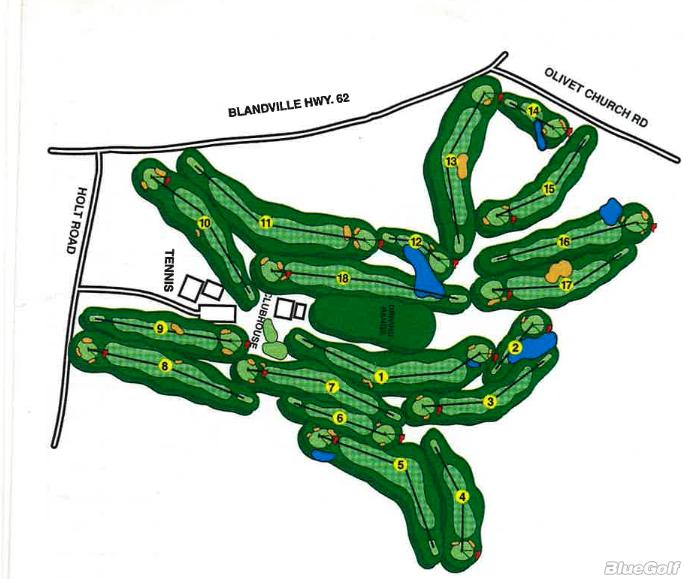 Country Club of Paducah - Layout Map | Course Database