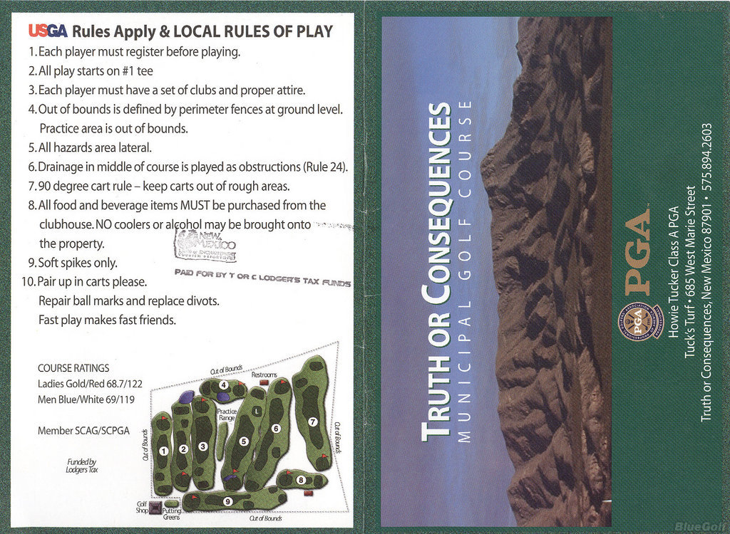 Truth or Consequences Golf Course Course Profile Course Database