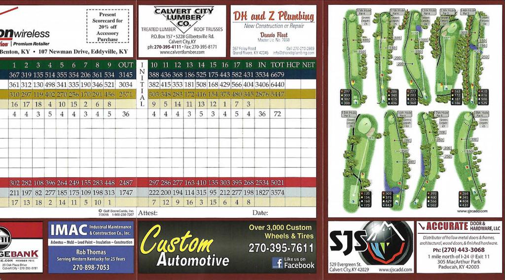 Calvert City Country Club Course Profile Course Database Calvert City Country Club Course Profile Course Database