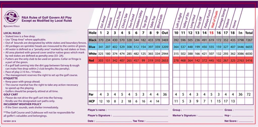 Siam Country Club Rolling Hills - Course Profile | Course Database