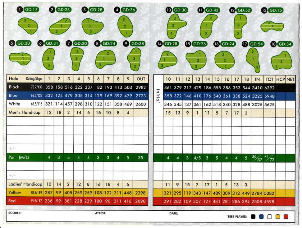 Silver Oak Golf Club Course Profile Course Database