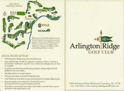 Arlington Ridge Map Arlington Ridge Golf and Country Club - Course Profile | Course Database