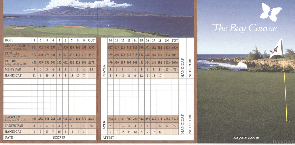 Kapalua Resort Bay Course Profile Course Database