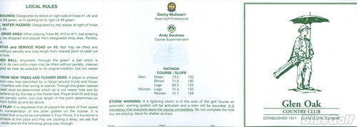 Glen Oak Country Club - Course Profile | Course Database