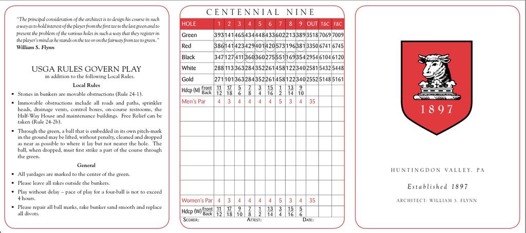 Huntingdon Valley Country Club - Toomey/Flynn - Course Profile | Course  Database