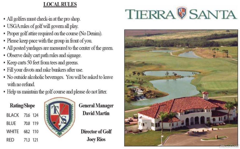 Tierra Santa Golf Club Course Profile Course Database