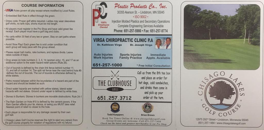 Chisago Lakes Golf Course Course Profile Course Database