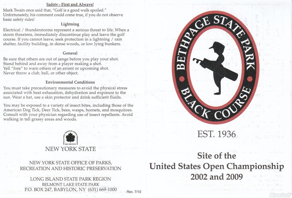 Bethpage State Park Black Course Profile Course Database