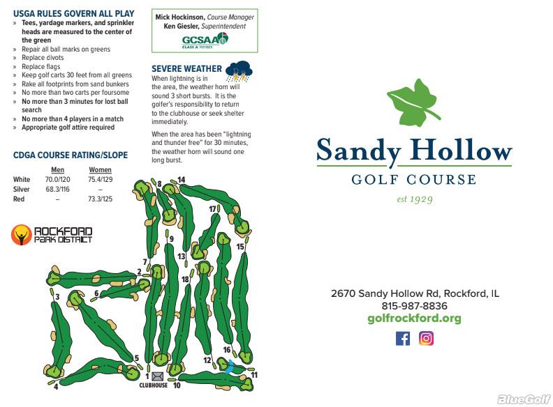 Sandy Hollow Golf Course Course Profile Course Database