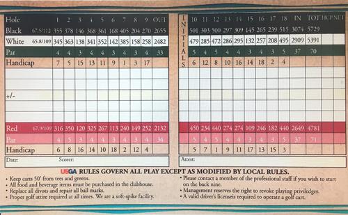 spring run golf club scorecard