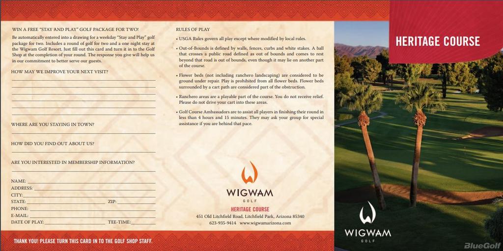 The Wigwam Golf Resort and Spa Red Course Course Profile IJGT