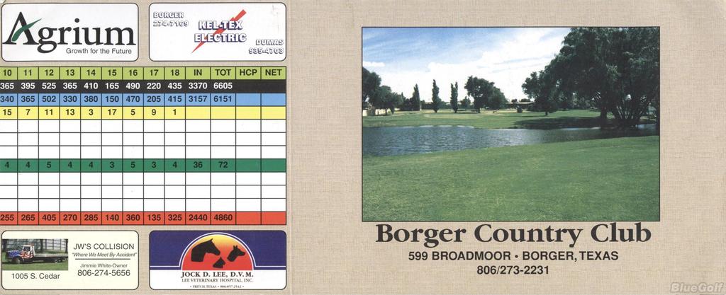 Borger Country Club Course Profile Course Database Borger Country Club Course Profile Course Database