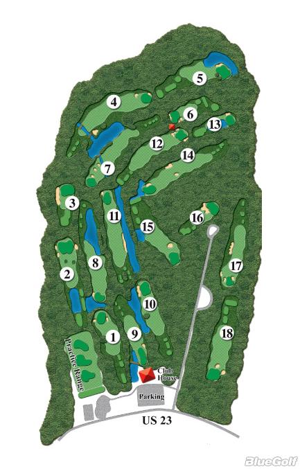 Huron Breeze Golf Club - Layout Map | Course Database