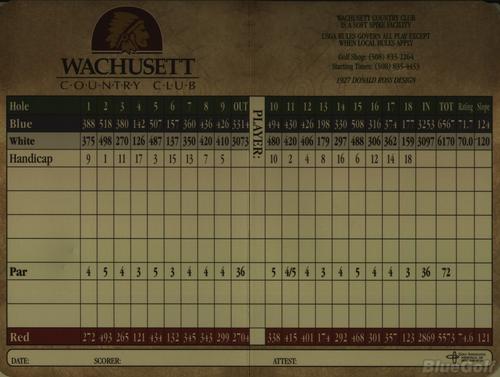 new bedford country club scorecard